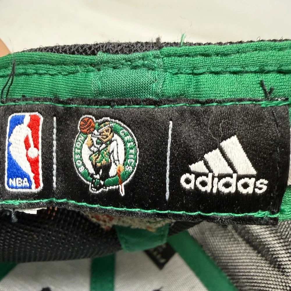 Adidas Boston Celtics NBA Basketball Hat Black Green Mesh FitMax 70 Cap Mens S/M